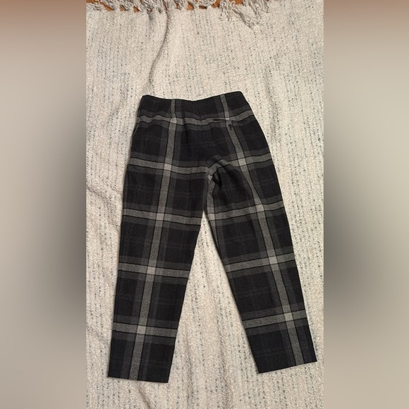 Aritzia Wilfred Chambery Wool Pants Size 00 High Waist Cropped Plaid Trousers | - Picture 5 of 6